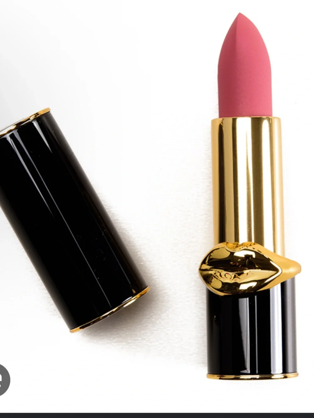 Pat McGrath Black & Gold Lipstick with Pink Illustrated Sleeve